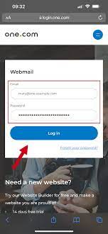access webmail on your mobile phone or