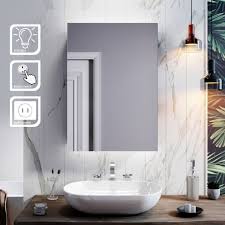 Bathroom Led Mirror Cabinet Storage