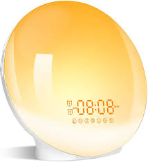 Amazon Com Wake Up Light Lbell 7 Colored Night Light Sunrise Simulation Sleep Aid Dual Alarm Clock With Fm Radio 7 Natural Sounds And Snooze For Kids Adults Bedrooms Night Light Ambiance Electronics