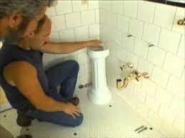 how to install a pedestal sink bob