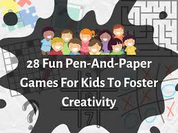 28 fun pen and paper games for kids to
