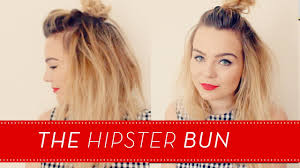 Think quorra from tron meets aeon flux. The Hipster Bun Short Hair Tutorial Lily Melrose Youtube
