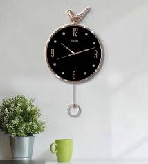 Synthetic Rose Gold Pendulum Wall Clock
