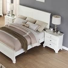 First choose your favorite solid wood bed and then add matching night stands, dresser, chest, mirror, armoire or a blanket chest. Roundhill Furniture Laveno 012 White Wood Bedroom Furniture Set Includes Queen Bed Dresser Mirror And 2 Night Stands Pricepulse