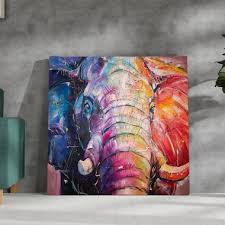 Wall Art Elephant Canvas Decor
