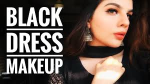 black dress makeup tutorial red