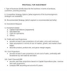Capital Expenditure Proposal Template Investment Proposal