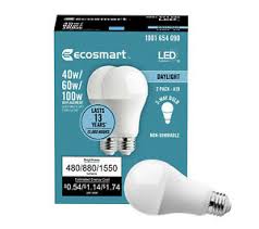 Ecosmart 40 60 100 Watt Equivalent A19 Energy Star 3 Way Led Light Bulb Daylight Ebay