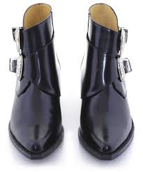 Toga Pulla Polished Leather Buckled Boots