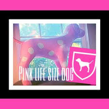 pink display dog mannequin