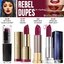 mac rebel lipstick dupes all in the blush