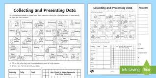 Collecting And Presenting Data Worksheet Worksheet