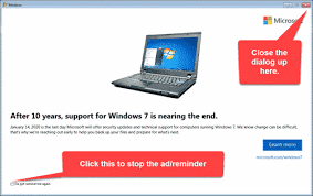 End of support notifications for windows 7 users. Windows 7 Users How To Stop Microsoft S Ads Sorry Reminders Office Watch