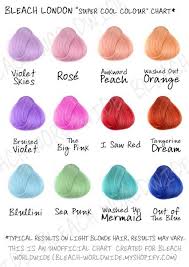 Bleach London Colour Chart In 2019 Hair Color Hair Styles