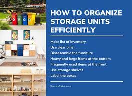 how to organize storage units like a
