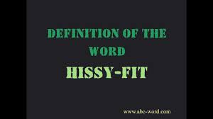 definition of the word hissy fit