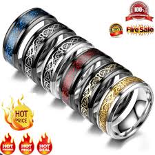 Details About Dragon Ring Titanium Ring Of European And American Fashion Mens Trend New