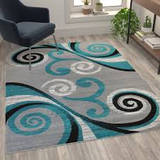 grey turquoise area rug