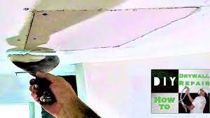 how to repair a drywall ceiling hole