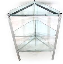 chrome plated steel glass corner
