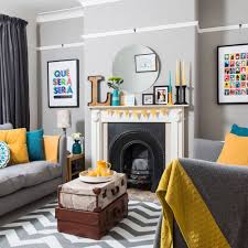 yellow and grey living room ideas