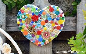 Bejeweled Mosaic Garden Heart Running