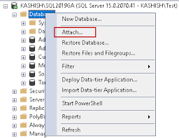 move a sql database using the detach