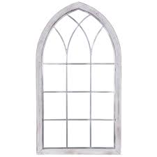 White Cathedral Window Wood Wall Decor