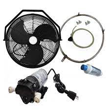 Outdoor Fan With Fan Misting System And