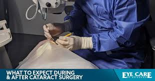 after cataract surgery eye care