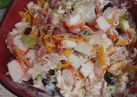 Imitation crab is made from surimi fish paste, by mincing the flesh of the fish and then. Simple Way To Make Perfect Imitation Crab Salad Best Recipes