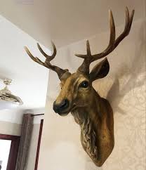 Sculpture Resin Stage Deer Head Antlers