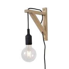 Lucide Fix Wall Light With Plug Black