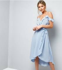 Summer dresses are beautiful fashion wears that are made of lightweight fabric to keep you feeling cool while making you look smoking hot. Pale Blue Cold Shoulder Midi Dress New Look Dress Clothes For Women Dresses Women White Blouse