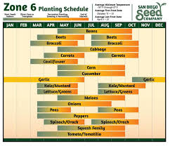 Zone 6 Planting Calendar San Diego