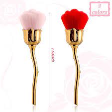 fong 2 pieces rose flower makeup brush