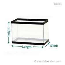 rectangular aquarium fish tank volume
