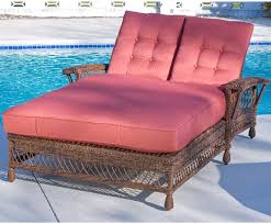 Outdoor Wicker Double Chaise Lounge Chair