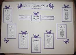 Wedding Seating Plan Table Chart Personalised A3 A2