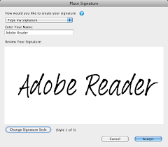 signing fonts in adobe reader
