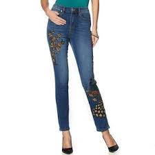 Details About Dg2 By Diane Gilman Virtual Stretch Novelty Skinny Jean Basic