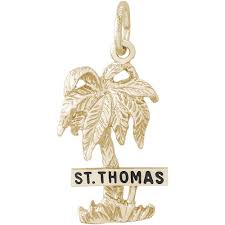 st thomas palm with sign charm 10k gold
