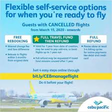 canceled cebu pacific flight due to