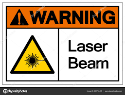 warning laser beam symbol vector