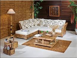 l shape bamboo sofa set made to order