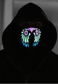 Insomniac Owl Light Up Mask Led Panel Face Mask