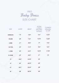 free baby dress size chart