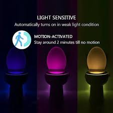 Vova New Light Toilet Light Led Night Light Human Motion Sensor Backlight For Toilet Bowl Bathroom 8 16color Veilleuse For Kids Child