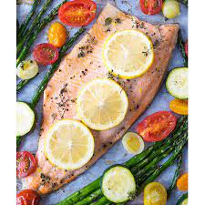 baked rainbow trout fillet