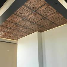 pvc ceiling tile in antique copper